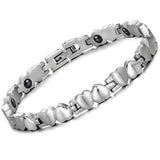 Heart Shaped Titanium Magnetic Bracelet Stainless Steel