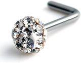 Surgical Steel Gem Crystal Nose Bone Studs Ring Pins Piercing Jewelry