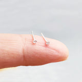 925 Sterling Silver Round CZ Nose Studs Rings Piercing Body Jewelry