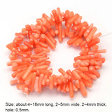 20G Dyed Sea Bamboo Coral Beads Strands, 4~18x2~5x2~4mm