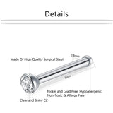 20G Stainless Steel Nose Ring Hoop Nose Studs Piercings Jewelry 46Pcs