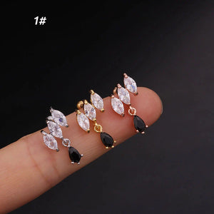 20G CZ Tassel Piercing Ear Stud Earring