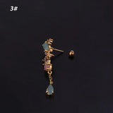20G CZ Tassel Piercing Ear Stud Earring