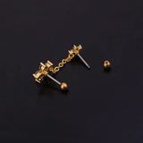 20G CZ Tassel Piercing Ear Stud Earring
