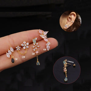 20G CZ Tassel Piercing Ear Stud Earring