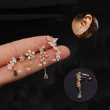 20G CZ Tassel Piercing Ear Stud Earring