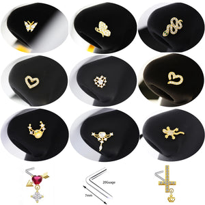 20G Titanium Stainless Steel Nose Rings for Women Nose Piercing Jewelry