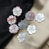 Natural Pearl Mother Shell Pink Flower Jewelry Beads 10Pcs