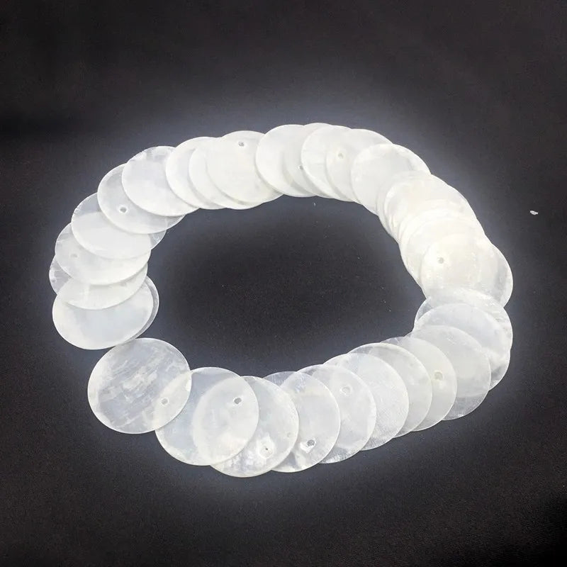 20MM 200Pcs Natural Mirror Freshwater Shell Beads DIY Jewellery Making