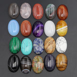 Natural Stone Oval Shape Cabochons Beads for Jewelry Making 10Pcs
