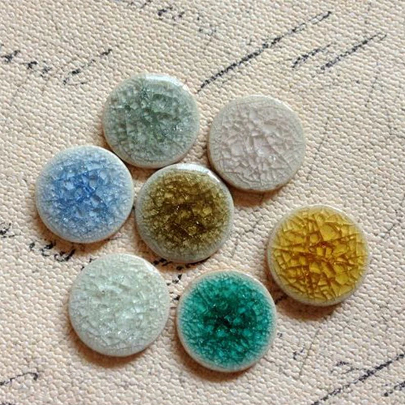 20MM 30Pcs Mixed Glaze Ceramic Beads Jewelry Findings