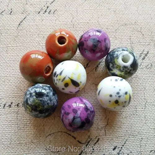 Mixed Colors Porcelain Ceramic Bead Jewelry Findings
