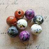 Mixed Colors Porcelain Ceramic Bead Jewelry Findings