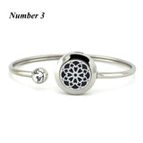 Tree of Life Essential Oil Bracelet for Women Stainless Steel Bangle
