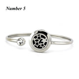 Tree of Life Essential Oil Bracelet for Women Stainless Steel Bangle