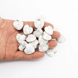 20MM Natural Stone Heart Necklace Pendants 30Pcs