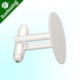 20MM Silver Plated Cufflink Blanks with Glue Pad - 20pcs