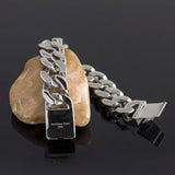 Skull Head Chain Bracelet Men Gothic Stainless Steel Biker Jewelry