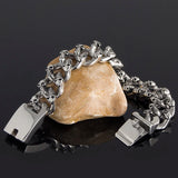 Skull Head Chain Bracelet Men Gothic Stainless Steel Biker Jewelry