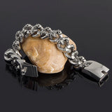 Skull Head Chain Bracelet Men Gothic Stainless Steel Biker Jewelry