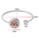 Stainless Steel Tree of Life Aromatherapy Locket Bracelet with 10 pads