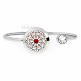 Stainless Steel Tree of Life Aromatherapy Locket Bracelet with 10 pads