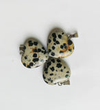 20MM Natural Stone Heart Pendants Necklace Charms 50pcs