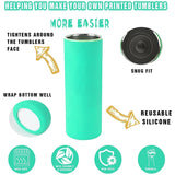 20Oz Seamless Silicone Sleeve For Reusable Sublimation Tumblers