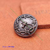 20PC 19mm Silver Barbed Wire Longhorn Bull Head Concho Rivet Stud Screwback