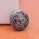 20PC 19mm Silver Barbed Wire Longhorn Bull Head Concho Rivet Stud Screwback