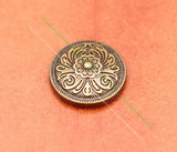 Antique Brass Western Flower Engraved Conchos Set