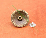 Antique Brass Western Flower Engraved Conchos Set