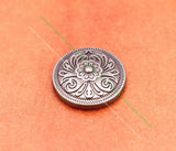 Antique Silver Western Flower Engraved Leathercraft Conchos Set