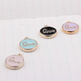 20PC/Lot Alloy Metal Enamel LOVE Letters Pendant Charm for DIY Jewelry Making
