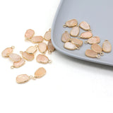Pink Aventurine Oval Pendant for Jewelry Making DIY Necklace Earrings 10x20mm