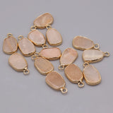 Pink Aventurine Oval Pendant for Jewelry Making DIY Necklace Earrings 10x20mm