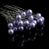 20PC Women Lady Pink Purple Pearls Hair Pins Clips Barrette Hairpins