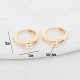 20PCS 12*15MM 14K Brass Round Earrings Hoops Jewelry Making Supplies