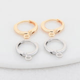 20PCS 12*15MM 14K Brass Round Earrings Hoops Jewelry Making Supplies