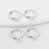 20PCS 12*15MM 14K Brass Round Earrings Hoops Jewelry Making Supplies