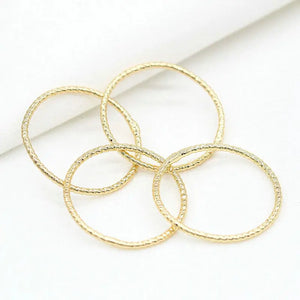 20PCS 14K Brass Round Shape Closed Rings Jewelry Making Supplies