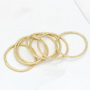20PCS 14K Brass Round Shape Closed Rings Jewelry Making Supplies