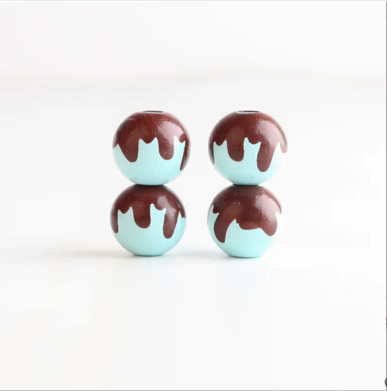 20PCS 16mm Wooden Bee Beads DIY Home Party Decoration Children's Toys
