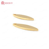 20PCS 16x5MM 24K Color Brass Willow Leaf Charms