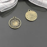 20PCS Antique Bronze Clock Charms Pendants Jewelry Making Supplies