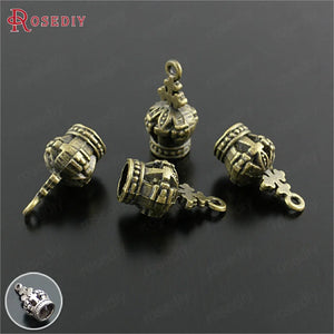 20PCS 17x8MM Crown Charms Pendants Jewelry Making Diy Findings Accessories