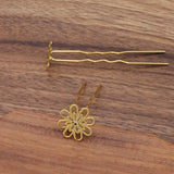 20PCS 18mm Copper Sheet Hair Sticks Settings U Shape Hair Pins Base