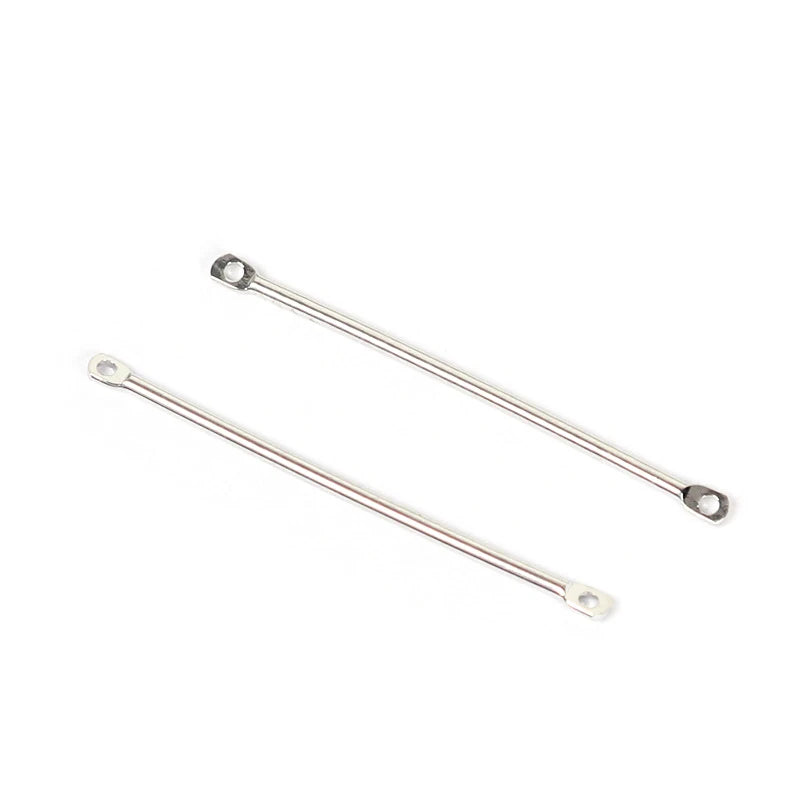 20PCS 24K Plated Brass Round Connect Rod Charms DIY Jewelry Accessories