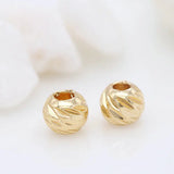 20PCS 14K Plated Brass End Beads DIY Jewelry Accessories