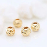 20PCS 14K Plated Brass End Beads DIY Jewelry Accessories
